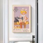poster da cucito vintage per bambini