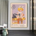 poster da cucito vintage per bambini