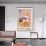 poster da cucito vintage per bambini