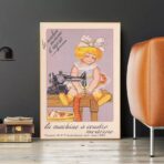 poster da cucito vintage per bambini
