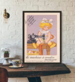 poster da cucito vintage per bambini