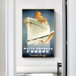 poster di crociera vintage