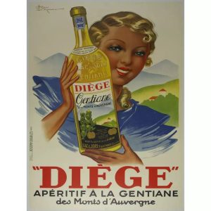 poster da cucina vintage con alcol