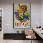 poster da cucina vintage con alcol