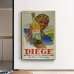 poster da cucina vintage con alcol