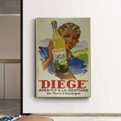 poster da cucina vintage con alcol