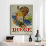 poster da cucina vintage con alcol