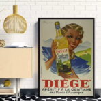 poster da cucina vintage con alcol