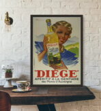 poster da cucina vintage con alcol