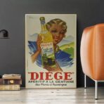 poster da cucina vintage con alcol
