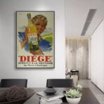 poster da cucina vintage con alcol