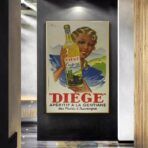 poster da cucina vintage con alcol