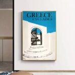 poster vintage delle cicladi