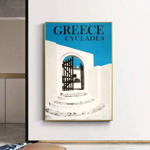 poster vintage delle cicladi