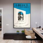 poster vintage delle cicladi