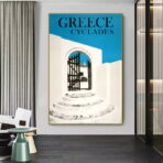 poster vintage delle cicladi