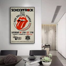 poster concerto vintage dei rolling stones