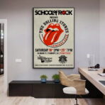 poster concerto vintage dei rolling stones