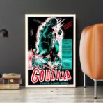 poster del film vintage godzilla