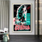 poster del film vintage godzilla