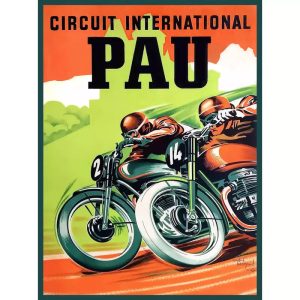 poster motociclista vintage