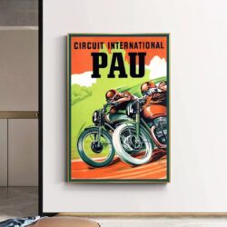 poster motociclista vintage