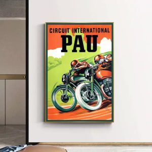 poster motociclista vintage