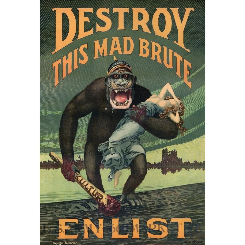 poster di propaganda distruggi questo pazzo bruto poster di propaganda distruggi questo pazzo bruto