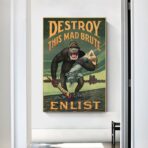 poster di propaganda distruggi questo pazzo bruto