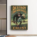 poster di propaganda distruggi questo pazzo bruto