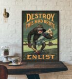 poster di propaganda distruggi questo pazzo bruto