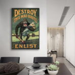 poster di propaganda distruggi questo pazzo bruto
