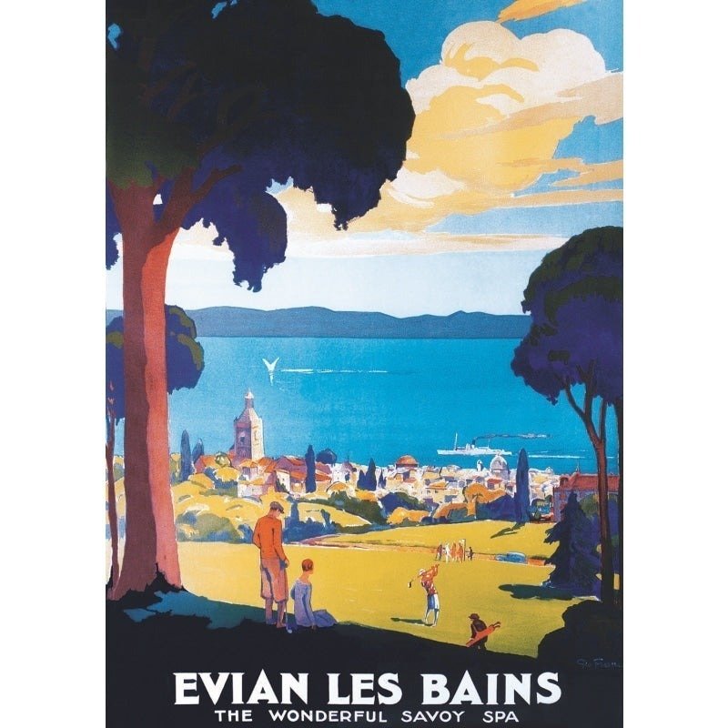 poster evian les bains 2 poster evian les bains 2