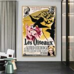 poster film gli uccelli hitchcock