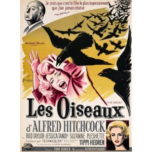 poster film gli uccelli hitchcock