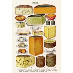 poster di formaggi vintage