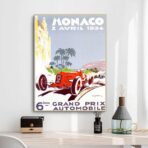poster grand prix monaco vintage 2