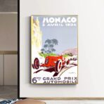 poster grand prix monaco vintage 2
