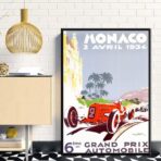 poster grand prix monaco vintage 2