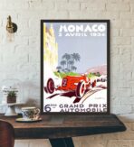 poster grand prix monaco vintage 2