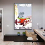 poster grand prix monaco vintage 2