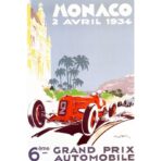 poster grand prix monaco vintage 2