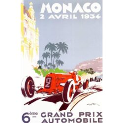 poster grand prix monaco vintage 2