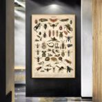 poster di insetti vintage 1
