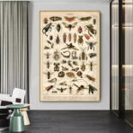 poster di insetti vintage 1