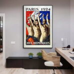 poster vintage dei giochi olimpici 1