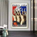 poster vintage dei giochi olimpici 1