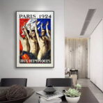poster vintage dei giochi olimpici 1