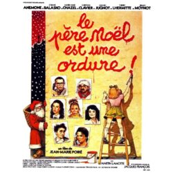 poster babbo natale e spazzatura