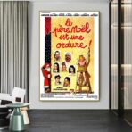 poster babbo natale e spazzatura